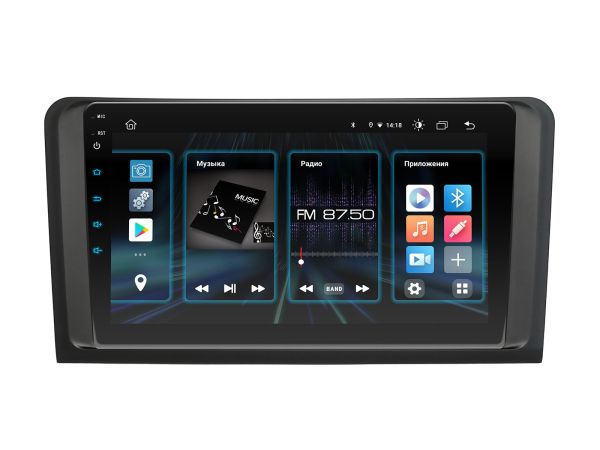 Head unit Incar DTA4-1519 for Mercedes-Benz M-class (W164) 2005-2011, GL-class (X164) 2006-2012 matt black