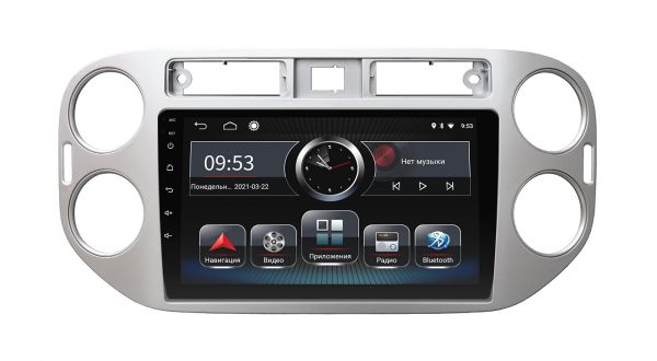 Head unit Incar PGA2-1076 for Volkswagen Tiguan 2011–2016 Silver