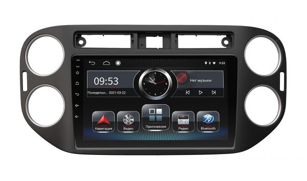 Head unit Incar PGA2-1077 for Volkswagen Tiguan 2011–2016 Black