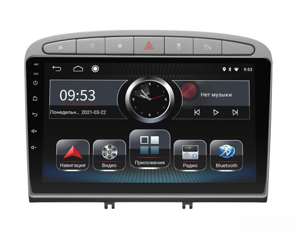 Штатна магнітола Incar PGA2-7003 для Peugeot 308 2007-2013, 408 2011+ Silver