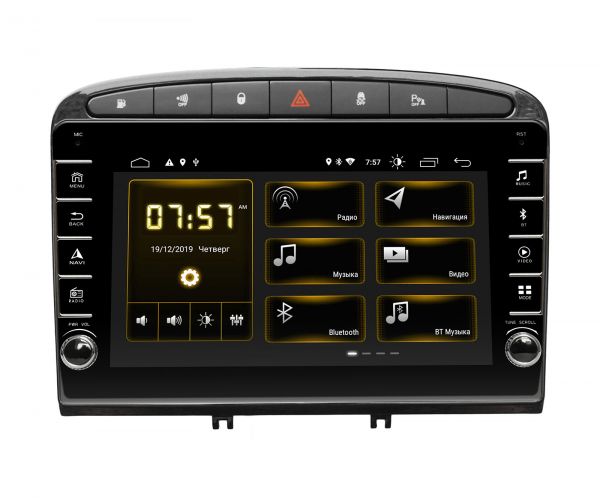 Штатна магнітола Incar DTA-7004R для Peugeot 308 2007-2013, 408 2011+ Black