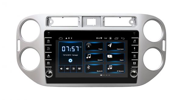 Head unit Incar DTA-1076R for Volkswagen Tiguan 2011-2016 Silver