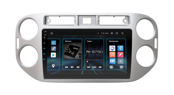 Head unit Incar DTA2-1076 for Volkswagen Tiguan 2011-2016 Silver